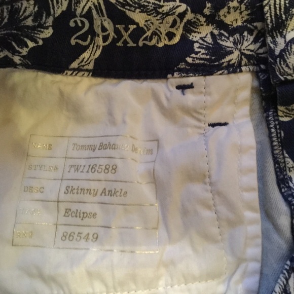 Tommy Bahama Eclipse Floral Skinny Ankle Jeans - Picture 6 of 8